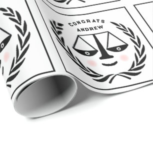 Law School Graduation Gift Wrapping Paper