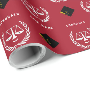 Law School Graduation Gift Wrapping Paper