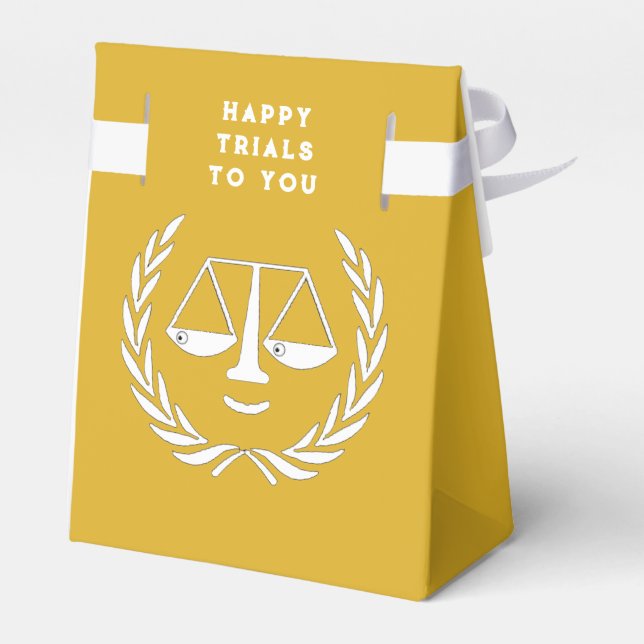 Law School Graduation Gold Favour Box (Back Side)