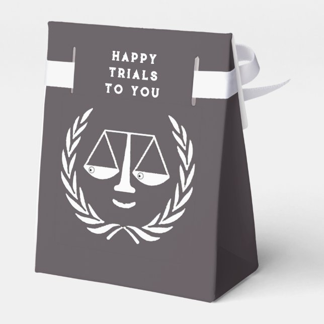 Law School Graduation Grey Favour Box (Back Side)
