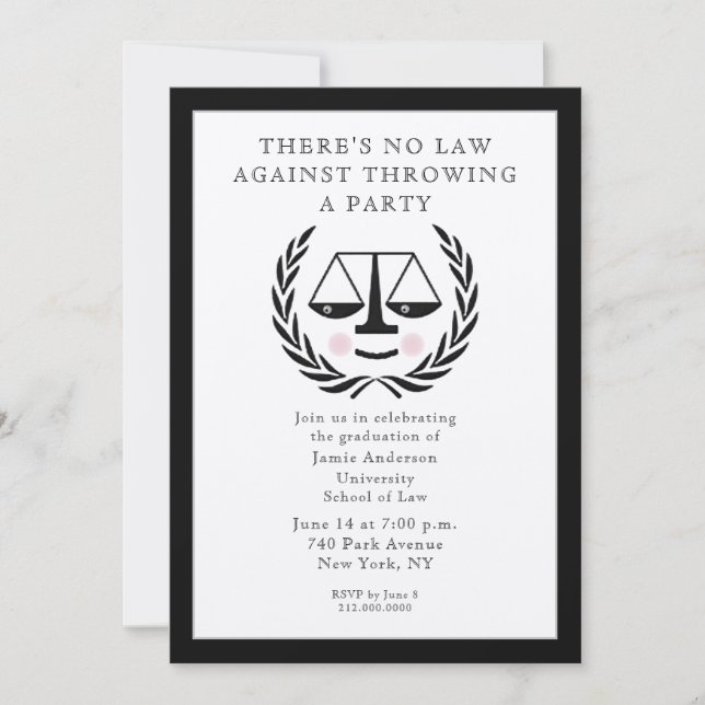 Law School Graduation Invitations (Front)