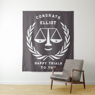 Law School Graduation Lawyer Congrats Banner Tapes Tapestry