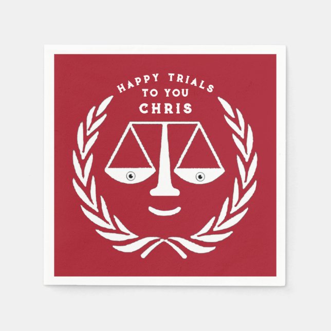 Law School Graduation Lawyer Napkins (Front)