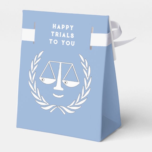 Law School Graduation Light Blue Favour Box (Back Side)