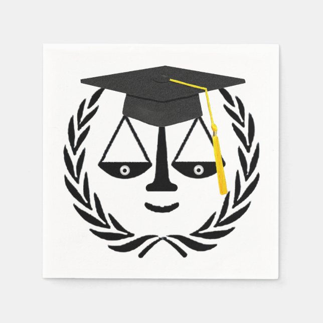 Law School Graduation Napkin (Front)
