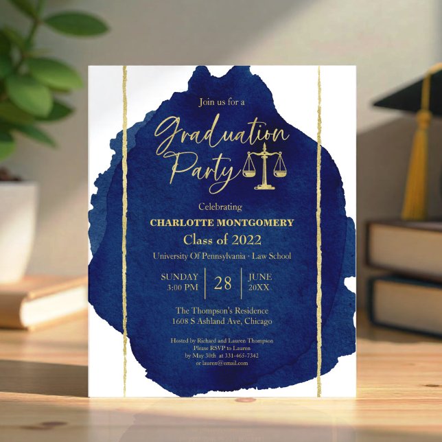Law School Graduation Party Budget Invitation (Creator Uploaded)