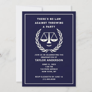 Law School Graduation Party Invitation