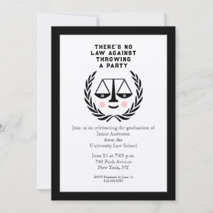 Law School Graduation Party Invitation