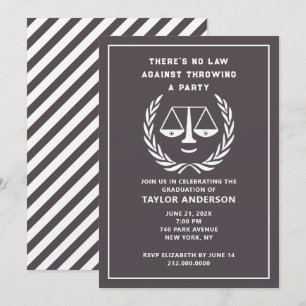 Law School Graduation Party Invitation
