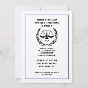 Law School Graduation Party Invitation