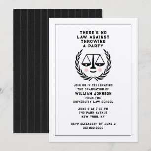 Law School Graduation Party Invitation