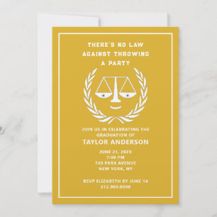 Law School Graduation Party Invitation