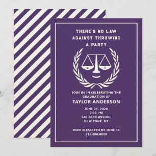 Law School Graduation Party Invitation