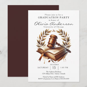Law School Graduation Party Invitation