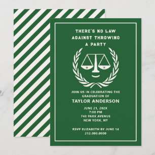 Law School Graduation Party Invitation