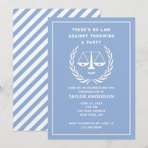 Law School Graduation Party Invitation