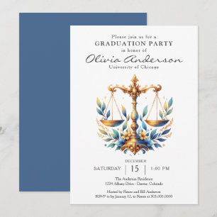 Law School Graduation Party Invitation