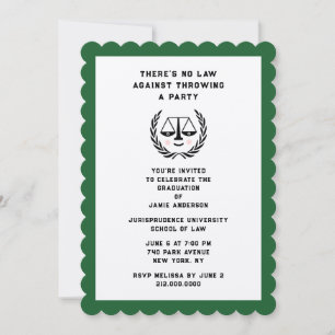 Law School Graduation Party Invitation
