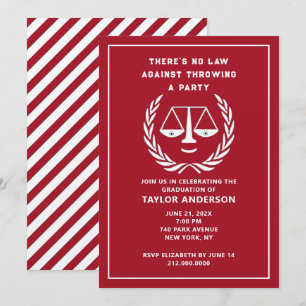 Law School Graduation Party Invitation