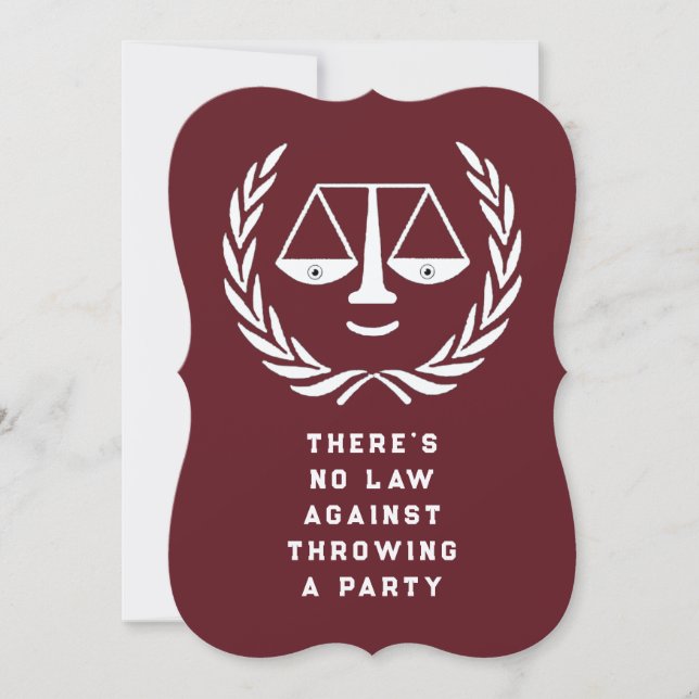 Law School Graduation Party Invitations (Front)