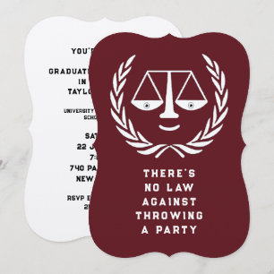 Law School Graduation Party Invitations