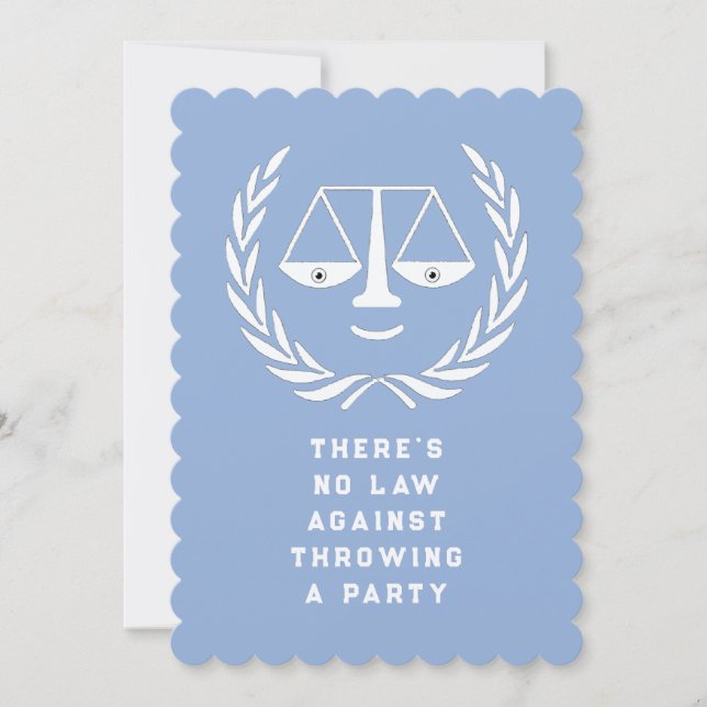 Law School Graduation Party Invitations (Front)