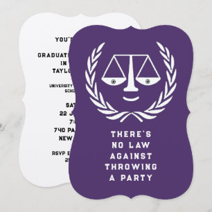 Law School Graduation Party Invitations