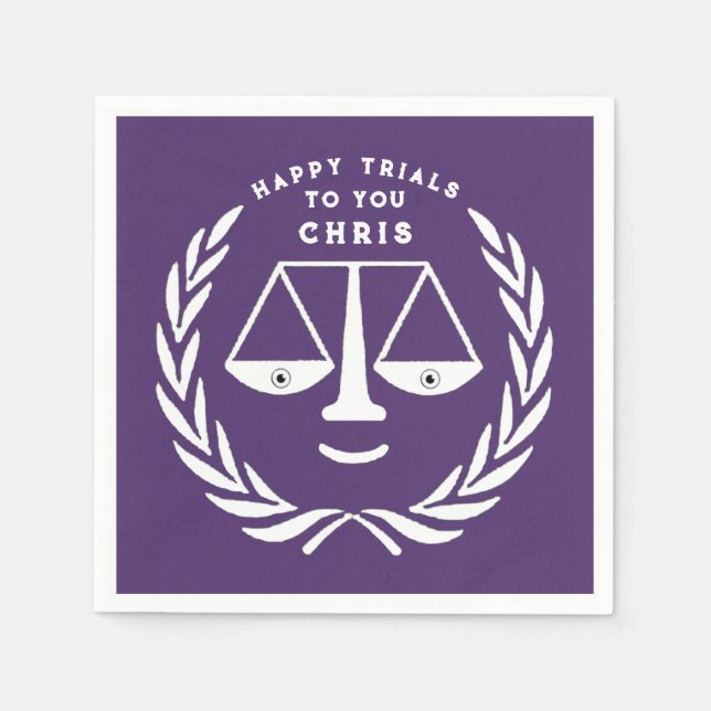 Law School Graduation Party Napkin (Front)