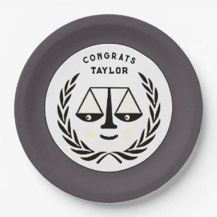 Law School Graduation Party Paper Plate