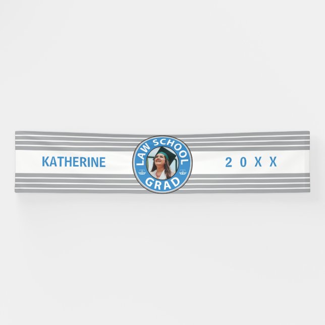 Law School Graduation Personalised Photo Banner (Horizontal)