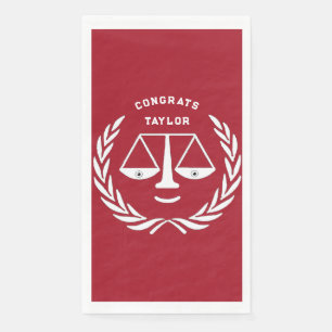 Law School Graduation Red Napkin