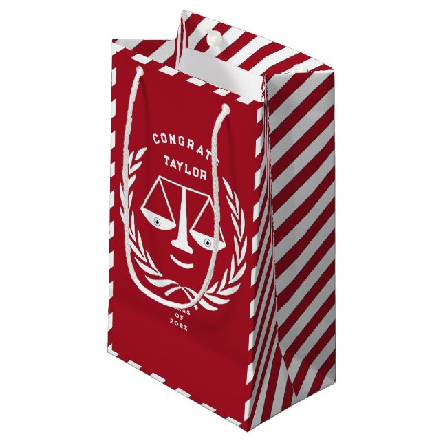 Law School Graduation Small Gift Bag (Front Angled)