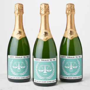 Law School Graduation Sparkling Wine Label