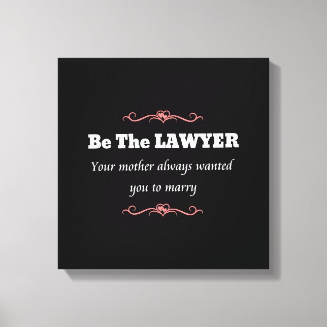 Law School Lawyer Female Graduate - Graduation Canvas Print (Front)