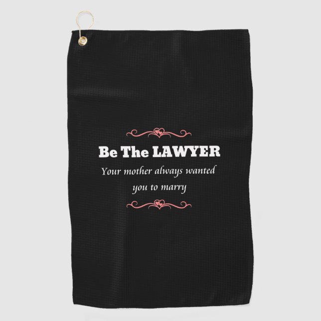 Law School Lawyer Female Graduate - Graduation Golf Towel (Front)