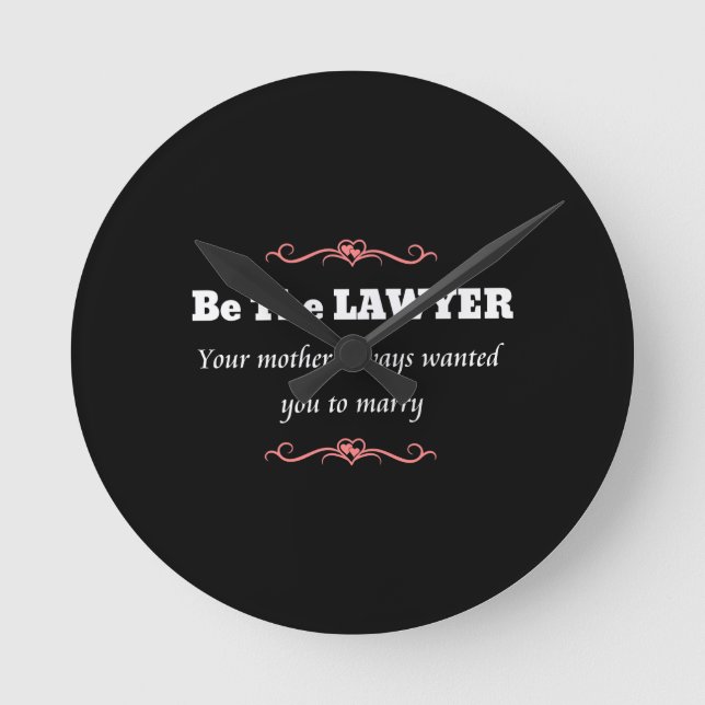 Law School Lawyer Female Graduate - Graduation Round Clock (Front)