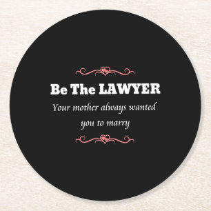 Law School Lawyer Female Graduate - Graduation Round Paper Coaster