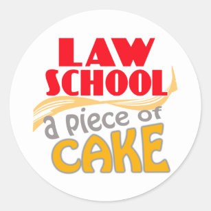 Law School - Piece of Cake Classic Round Sticker