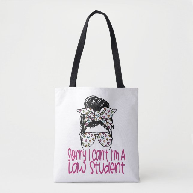 Law School Student Future Lawyer Funny Gift Tote Bag (Front)
