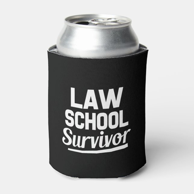 Law School Survivor funny can cooler (Can Front)