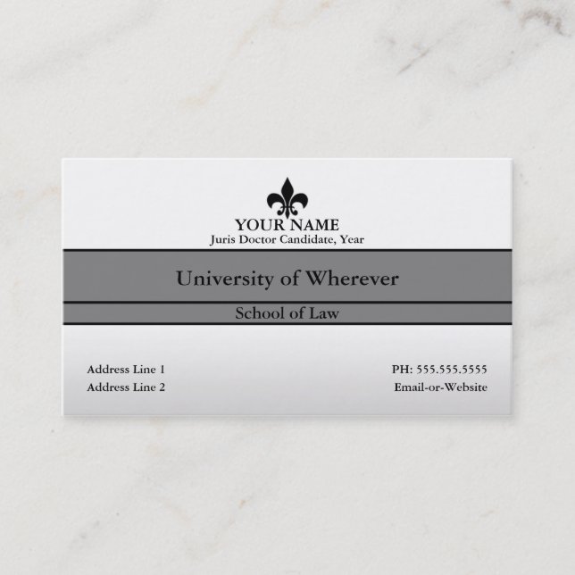 law student business card (Front)