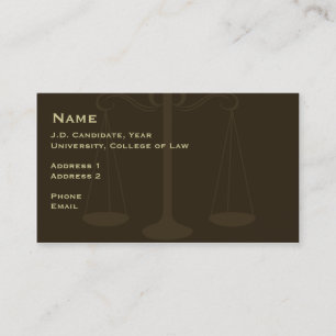 Law Student Business Card 2