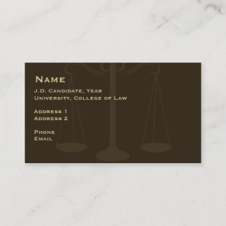 Law Student Business Card 2