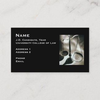 Law Student Business Card 3