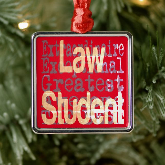 Law Student Extraordinaire Metal Tree Decoration (Tree)