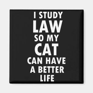 Law Student Gift Funny Quote Lawyer Cat Birthday Magnet