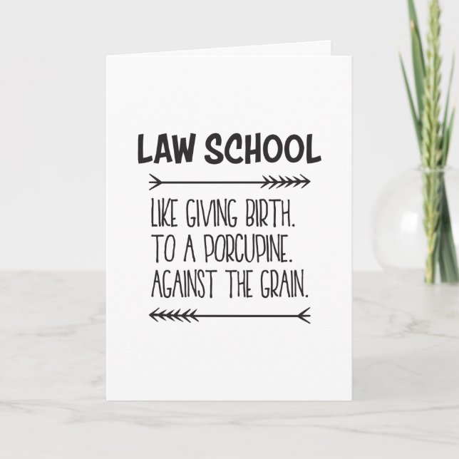 Law Student Law School Funny Card (Front)