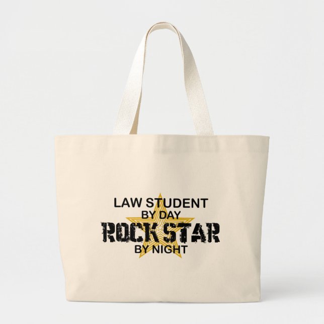 Law Student Rock Star Large Tote Bag (Front)