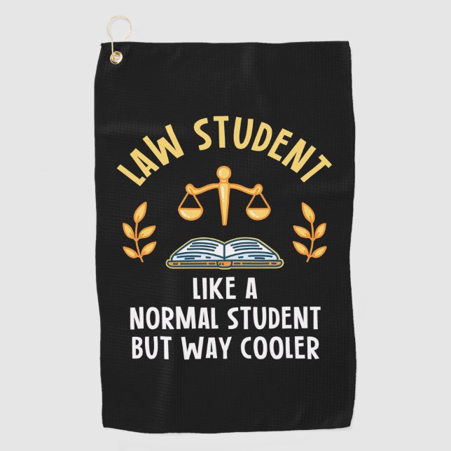 Law Students Are Cooler Golf Towel (Front)