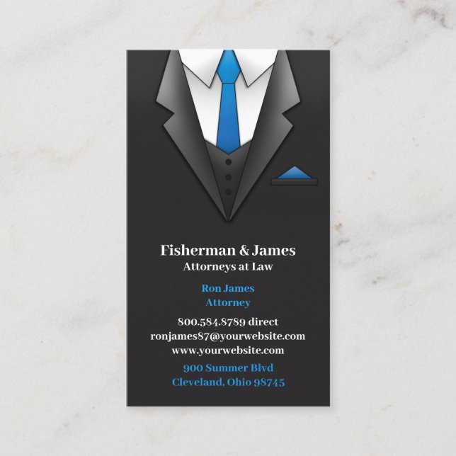 Law Suit Business Card (Front)